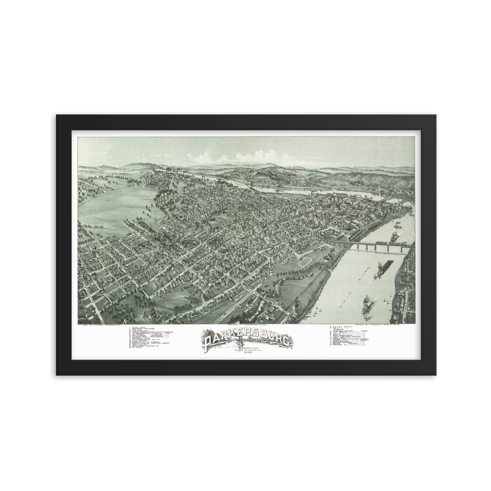 Parkersburg, West Virginia 1899 Framed - Available at KNOWOL