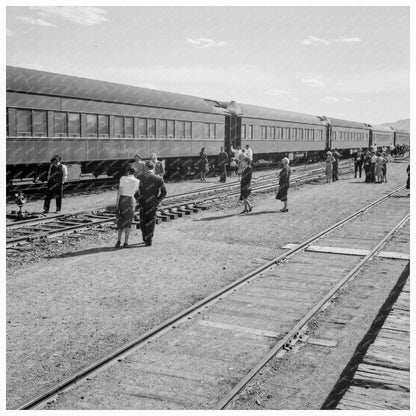 Passengers at Kearney Railroad Yard June 1939 - Available at KNOWOL