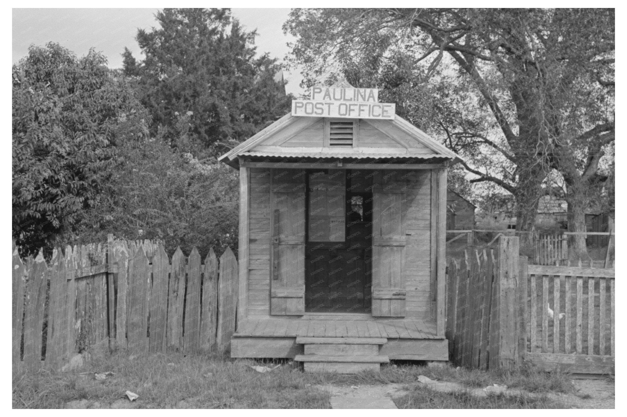 Paulina Louisiana Post Office 1938 Vintage Photograph - Available at KNOWOL