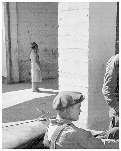 Pea Pickers Await Surplus Commodities at Farm Security Administration Office 1939 - Available at KNOWOL