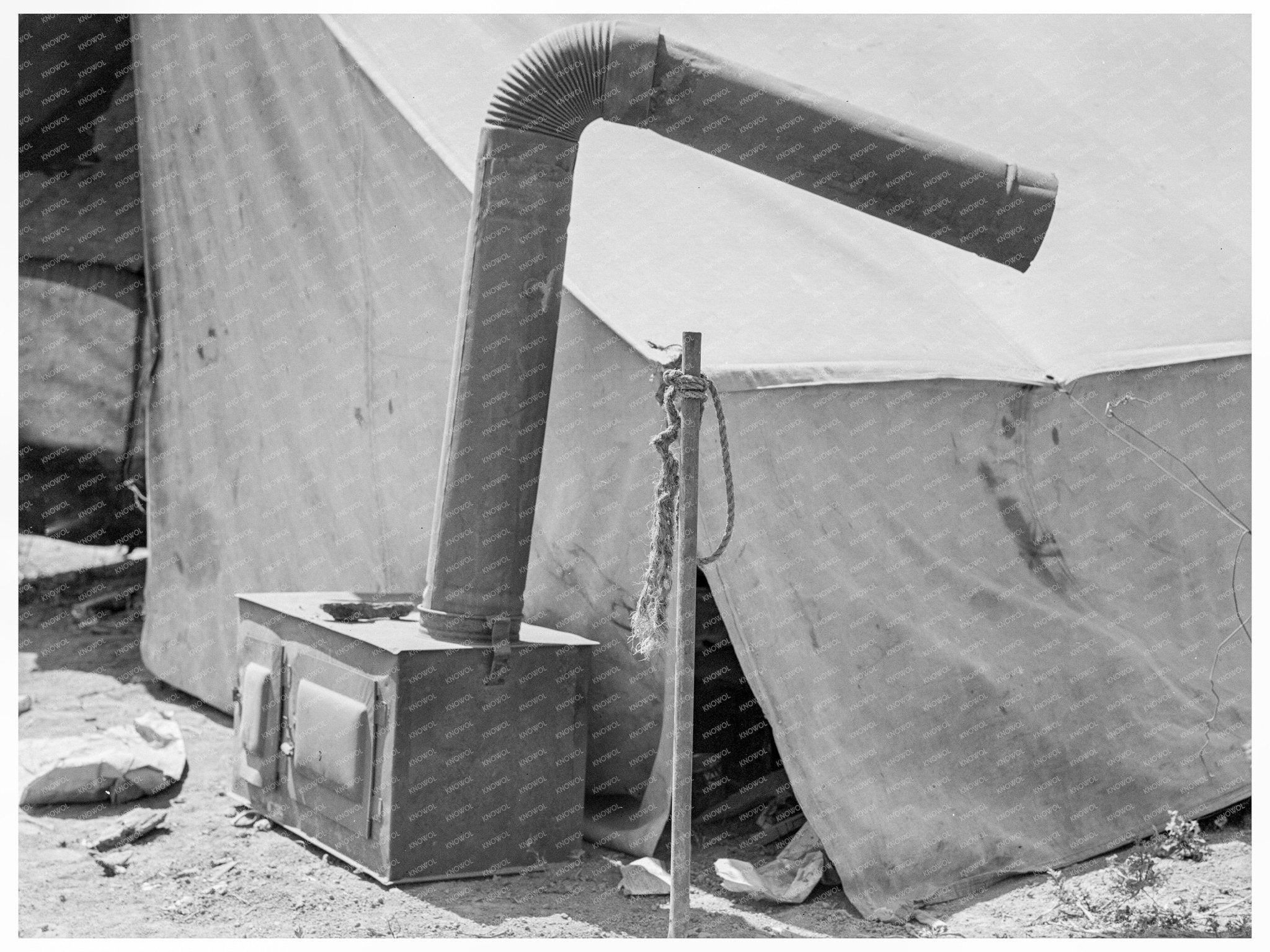 Pea Pickers Tent Near San Jose California 1939 - Available at KNOWOL