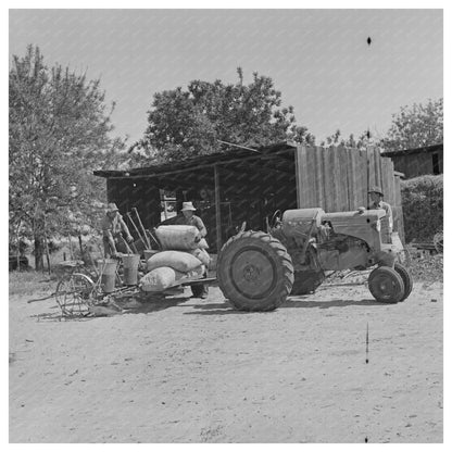 Peanut Sacks on Planter in Merced County 1942 - Available at KNOWOL