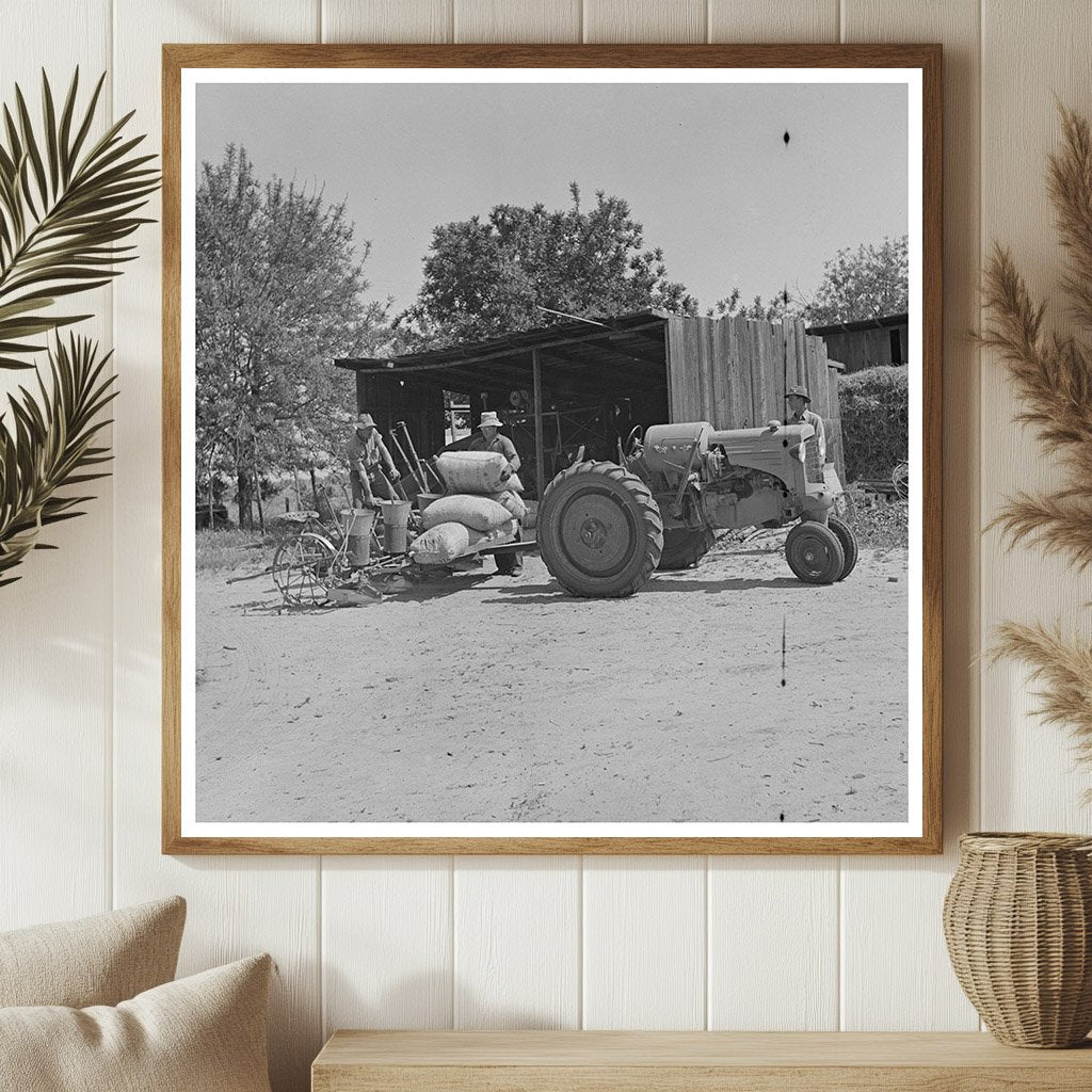 Peanut Sacks on Planter in Merced County 1942 - Available at KNOWOL