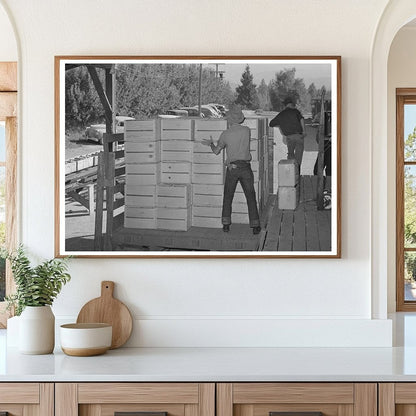 Pears Packed for Transport in Hood River Oregon 1941 - Available at KNOWOL