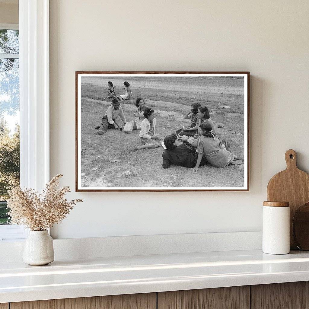 Pecan Shelling Workers on Lunch Break San Antonio 1939 - Available at KNOWOL