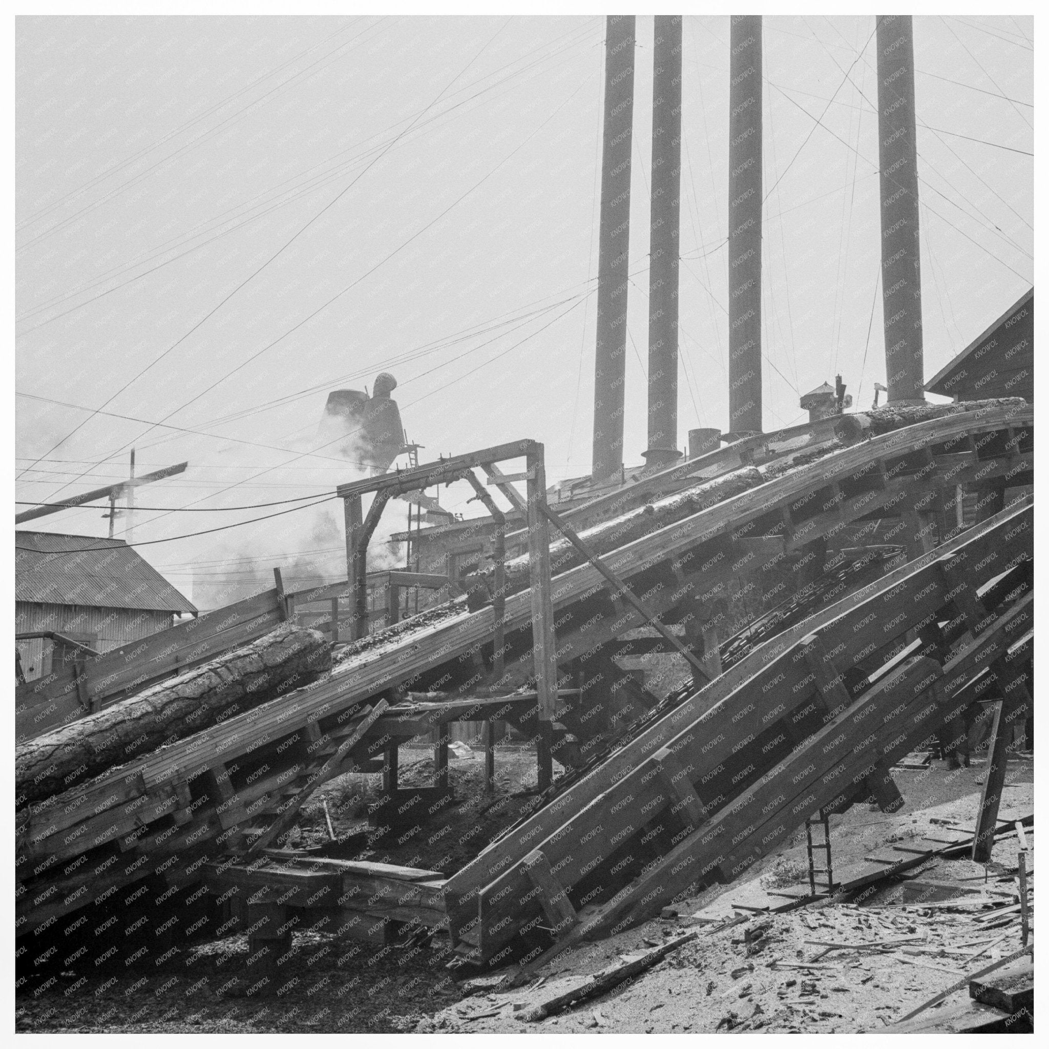 Pelican Bay Lumber Company Mill August 1939 Oregon - Available at KNOWOL