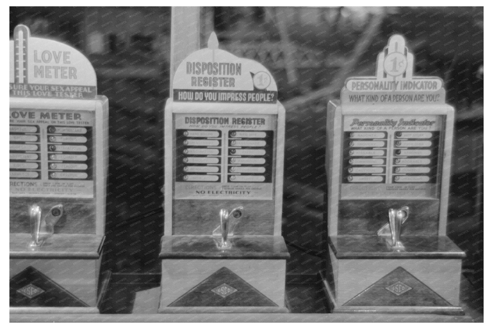 Penny Arcade Machines at Louisiana State Fair 1938 - Available at KNOWOL