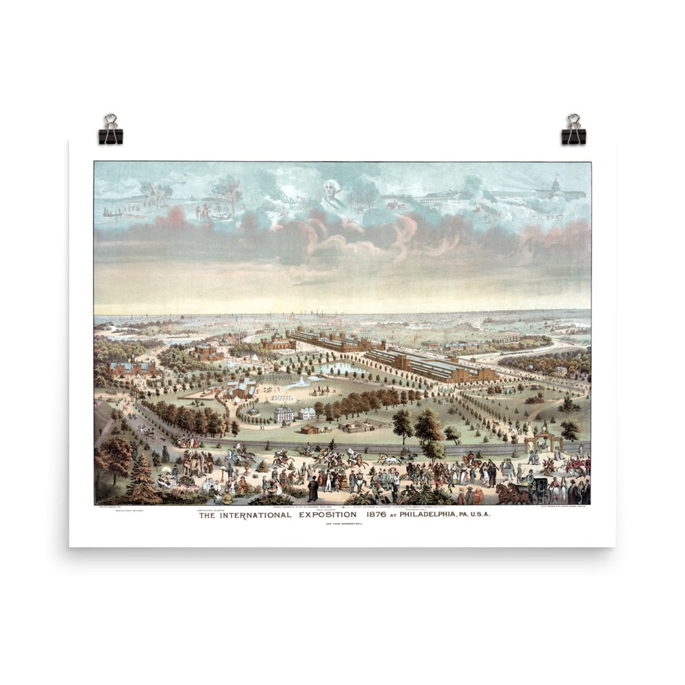 Philadelphia World's Fair, 1876 Bird's Eye View - Available at KNOWOL