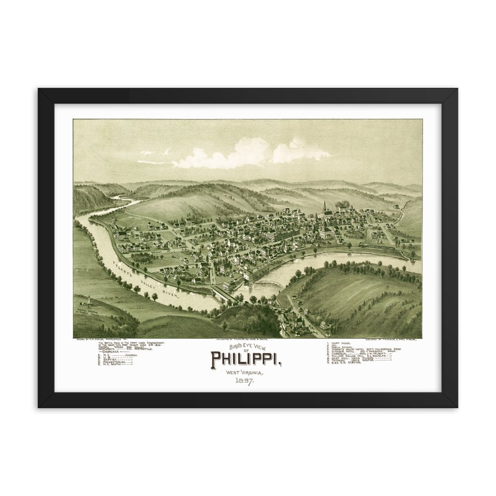 Philippi, WV 1897 Framed - Available at KNOWOL