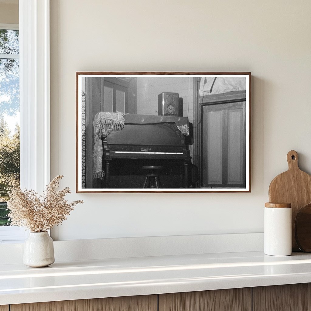 Piano on Stage in New Iberia Louisiana November 1938 - Available at KNOWOL