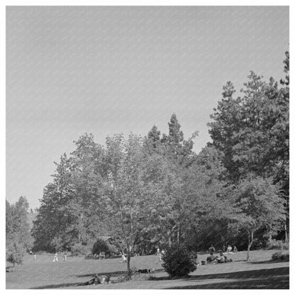 Picnickers at Klamath Falls Park July 1942 Vintage Photo - Available at KNOWOL