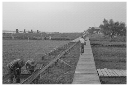 Pilottown Louisiana Boardwalk Construction September 1938 - Available at KNOWOL