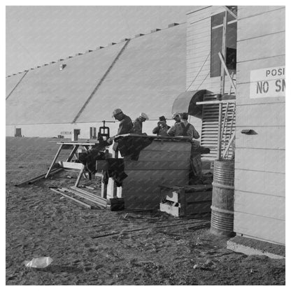 Pipe Fitters Work on Peat Storage Building in Las Vegas 1943 - Available at KNOWOL