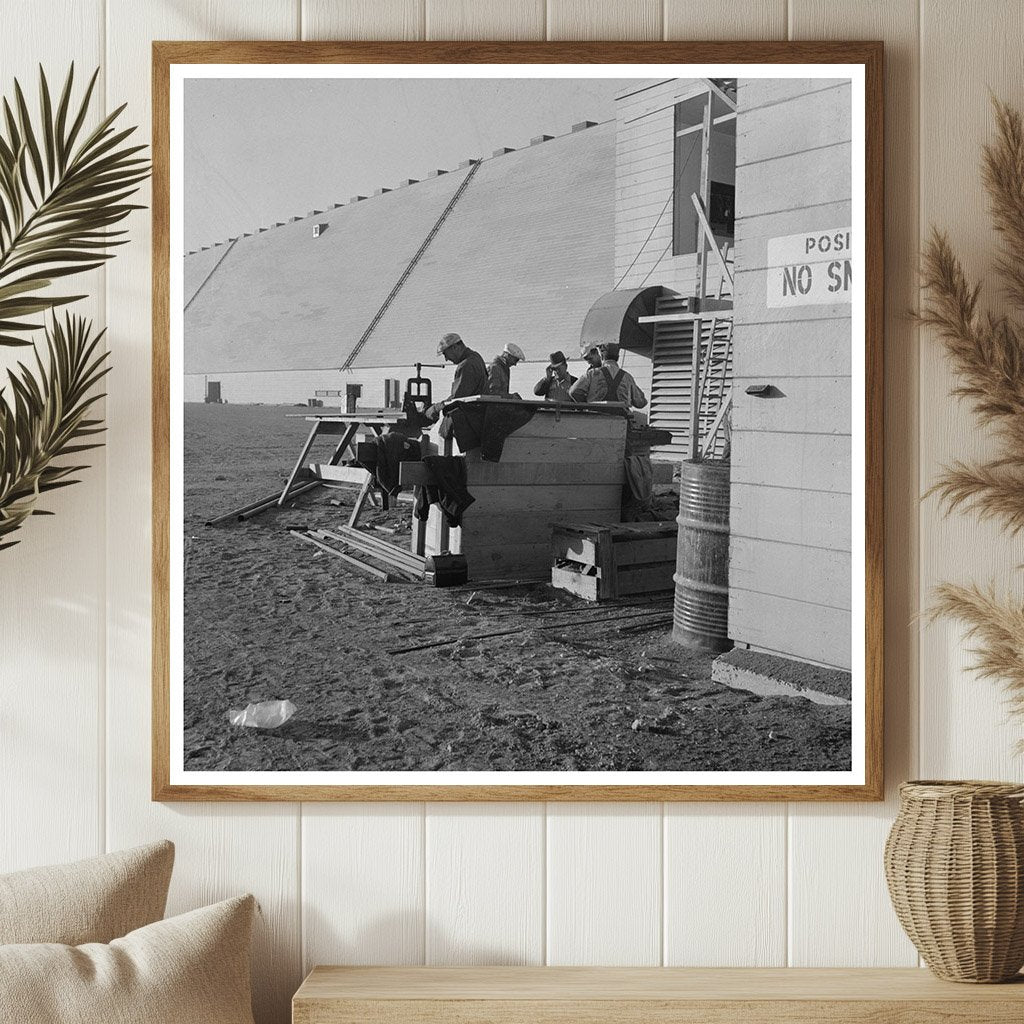 Pipe Fitters Work on Peat Storage Building in Las Vegas 1943 - Available at KNOWOL