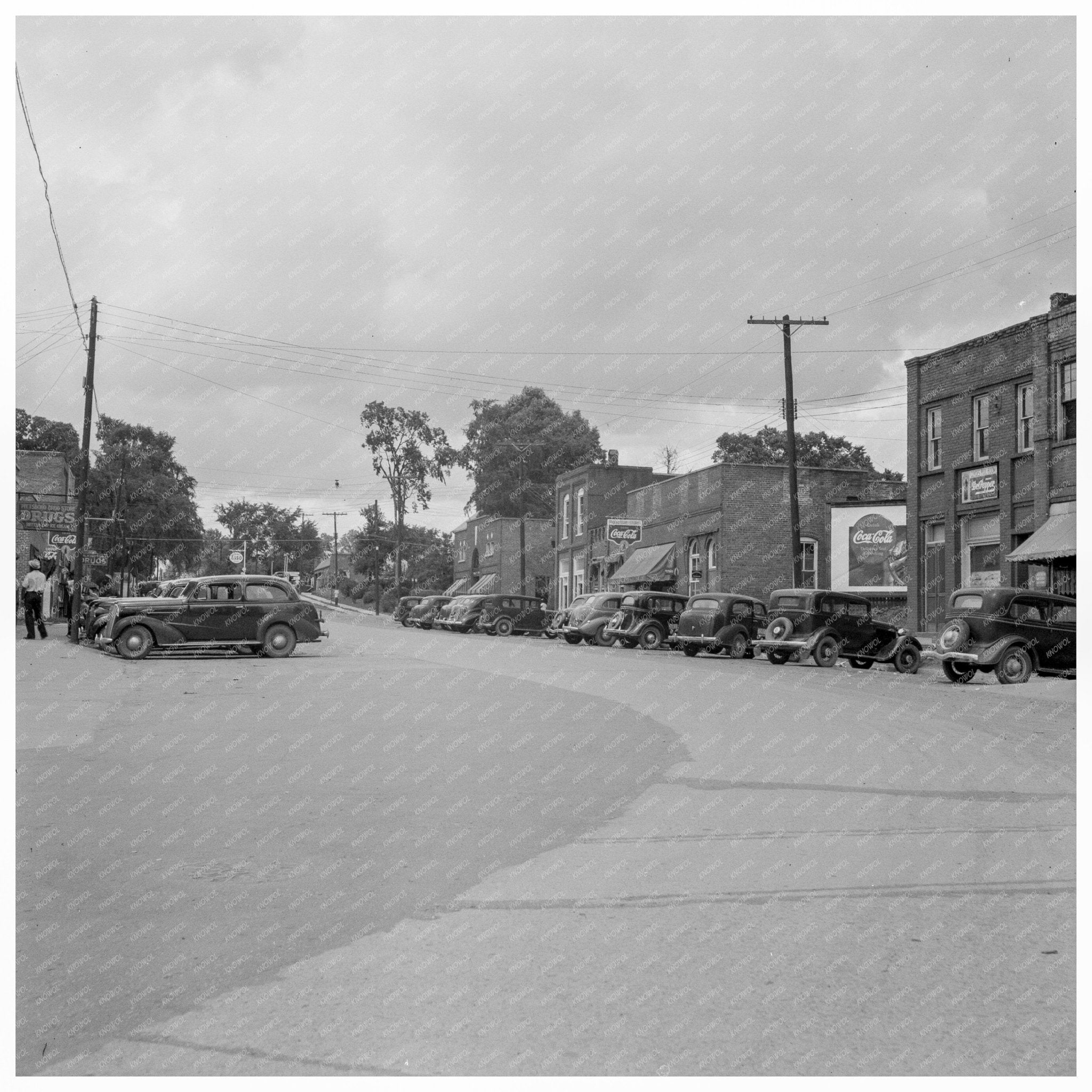 Pittsboro North Carolina Afternoon Scene July 1939 - Available at KNOWOL