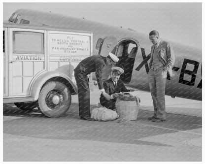 Plant Quarantine Inspector Examines Luggage May 1937 - Available at KNOWOL