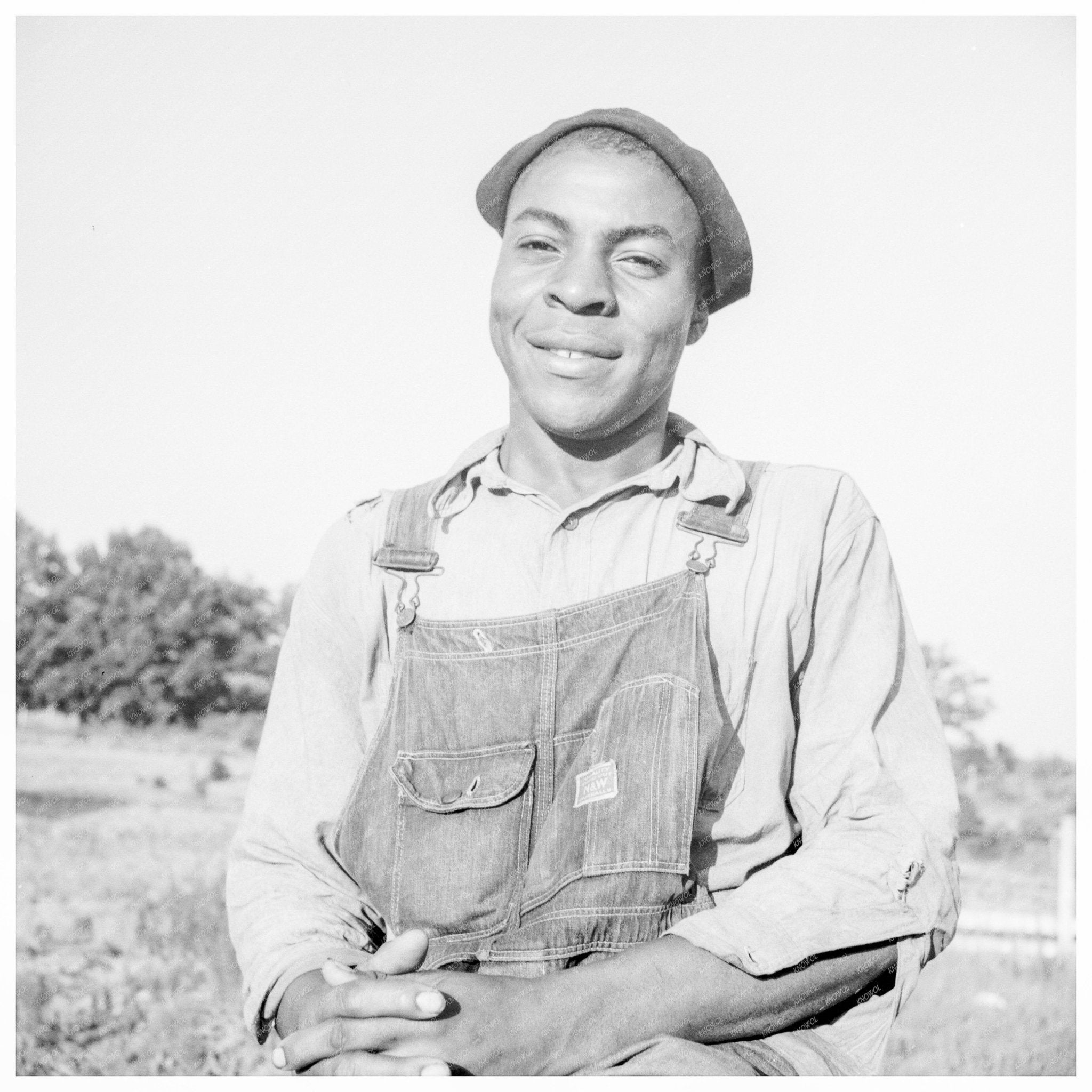 Plough Boy on Fence Eutaw Alabama June 1936 - Available at KNOWOL