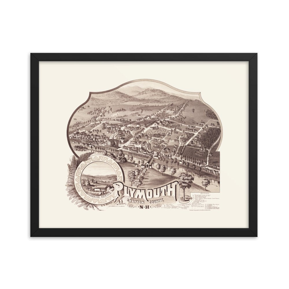 Plymouth NH 1883 Framed - Available at KNOWOL