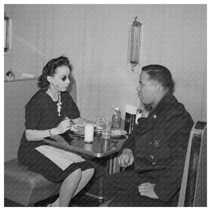 Policeman Talks to Employee at Chicago Ten - Cent Store 1941 - Available at KNOWOL