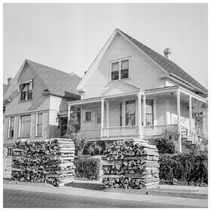 Portland Woodpiles August 1939 Historic Daily Life Image - Available at KNOWOL