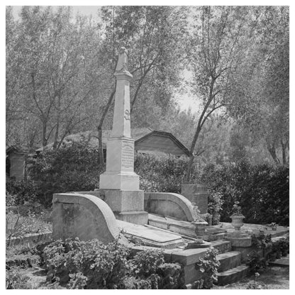 Portuguese Family Tombstone at Mission San Jose 1942 - Available at KNOWOL