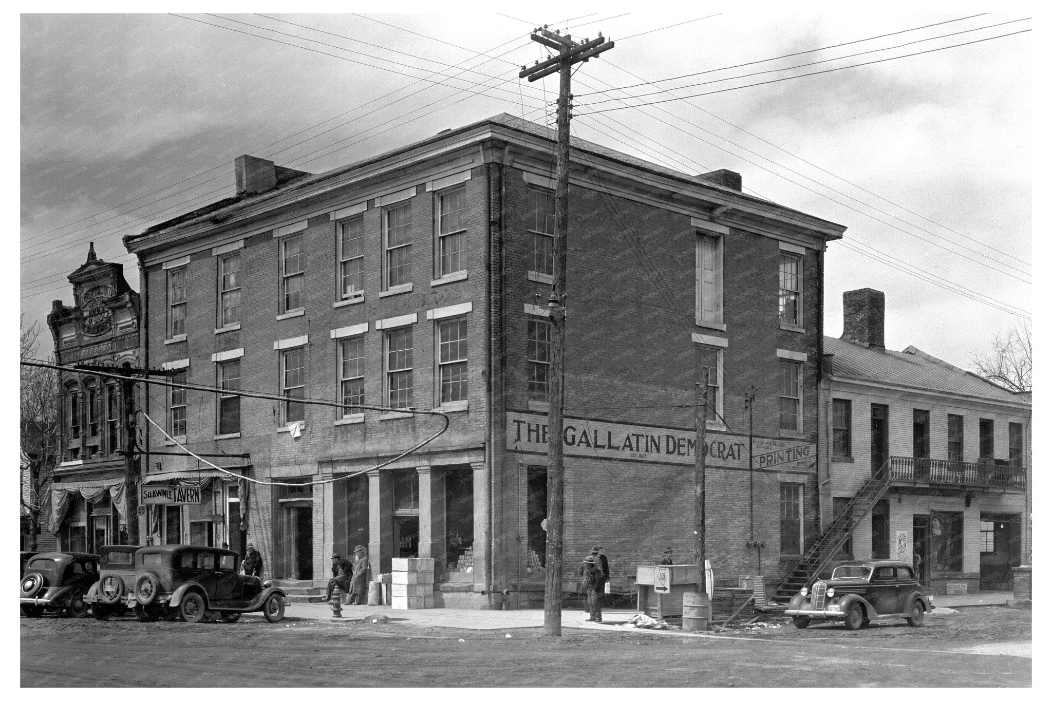 Posey Building Shawneetown Illinois Historic Site 1937 - Available at KNOWOL