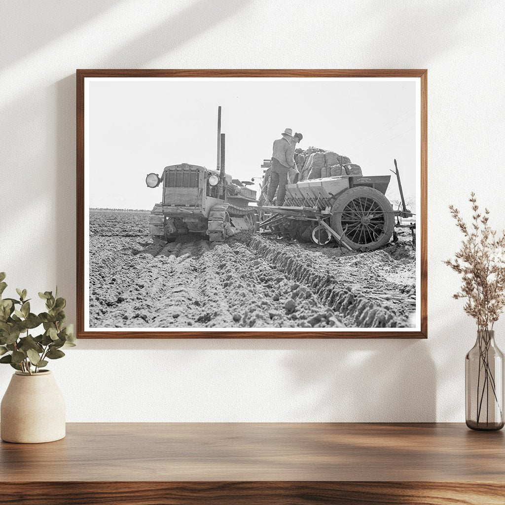 Potato Planter Loading Fertilizer and Seed 1939 - Available at KNOWOL