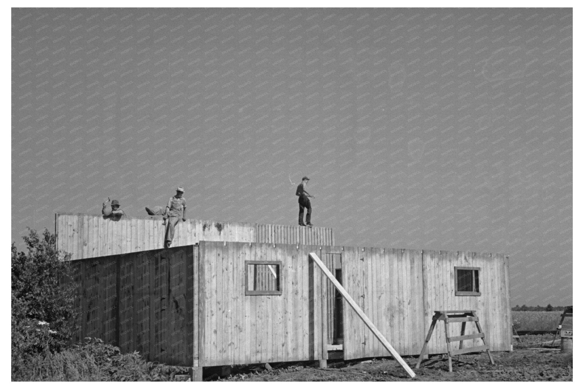 Prefabricated Barn Construction in Missouri May 1938 - Available at KNOWOL