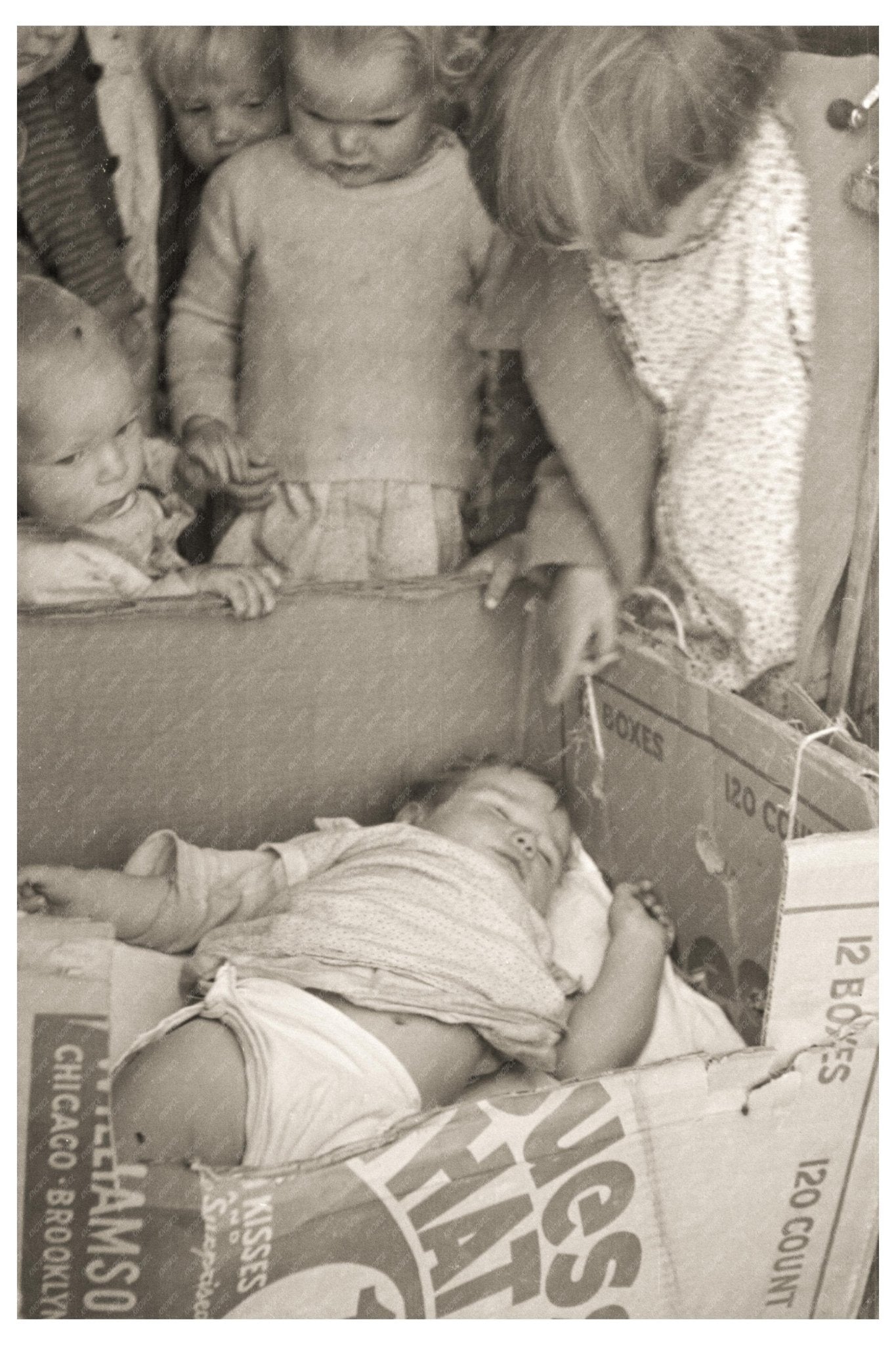 Preschool Children of Migrant Families in Nursery School Kern County California 1936 - Available at KNOWOL