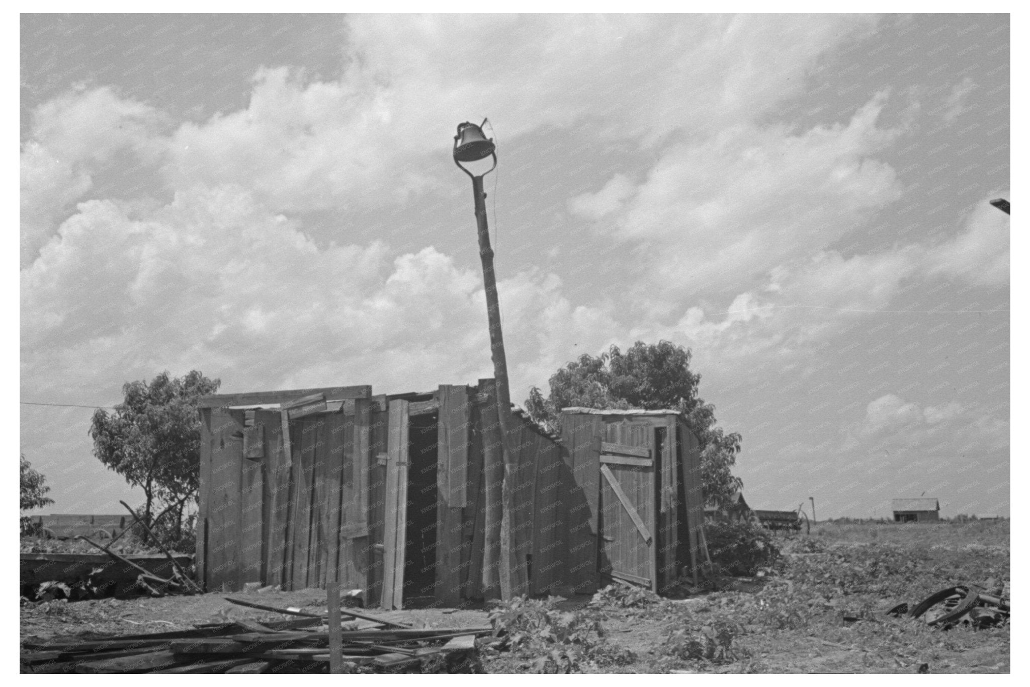 Privy on Sharecroppers Farm Southeast Missouri 1938 - Available at KNOWOL