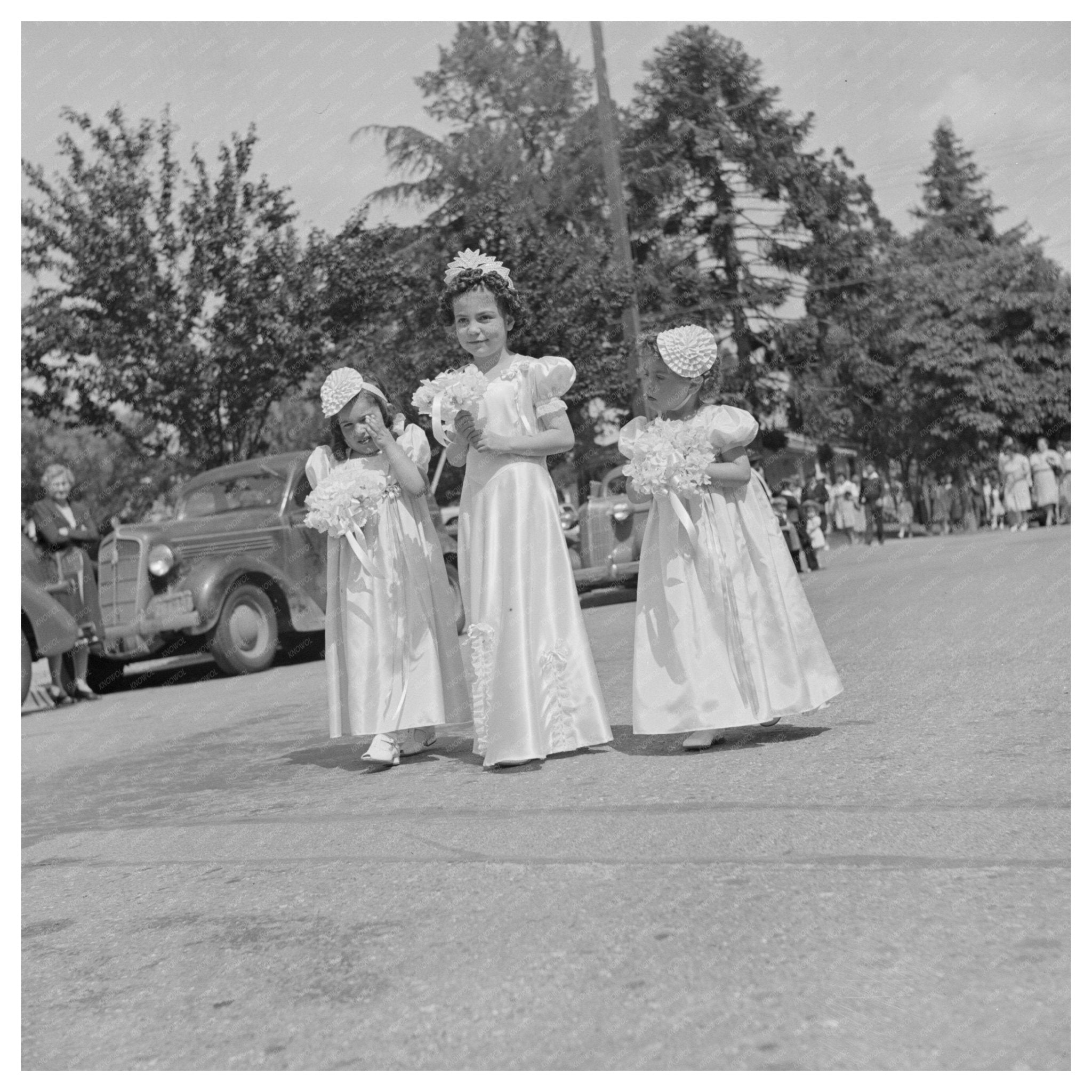 Queen and Court at Holy Ghost Parade Santa Clara 1942 - Available at KNOWOL