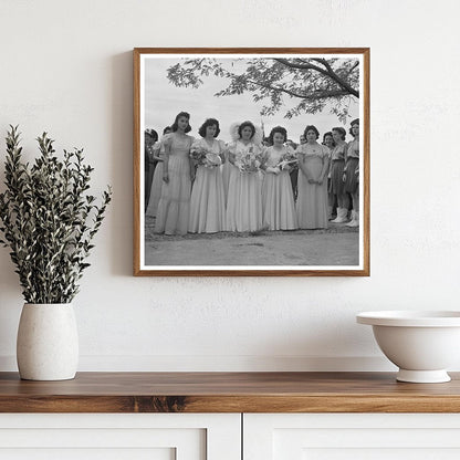 Queen and Maids at Festival of Holy Ghost Novato 1942 - Available at KNOWOL