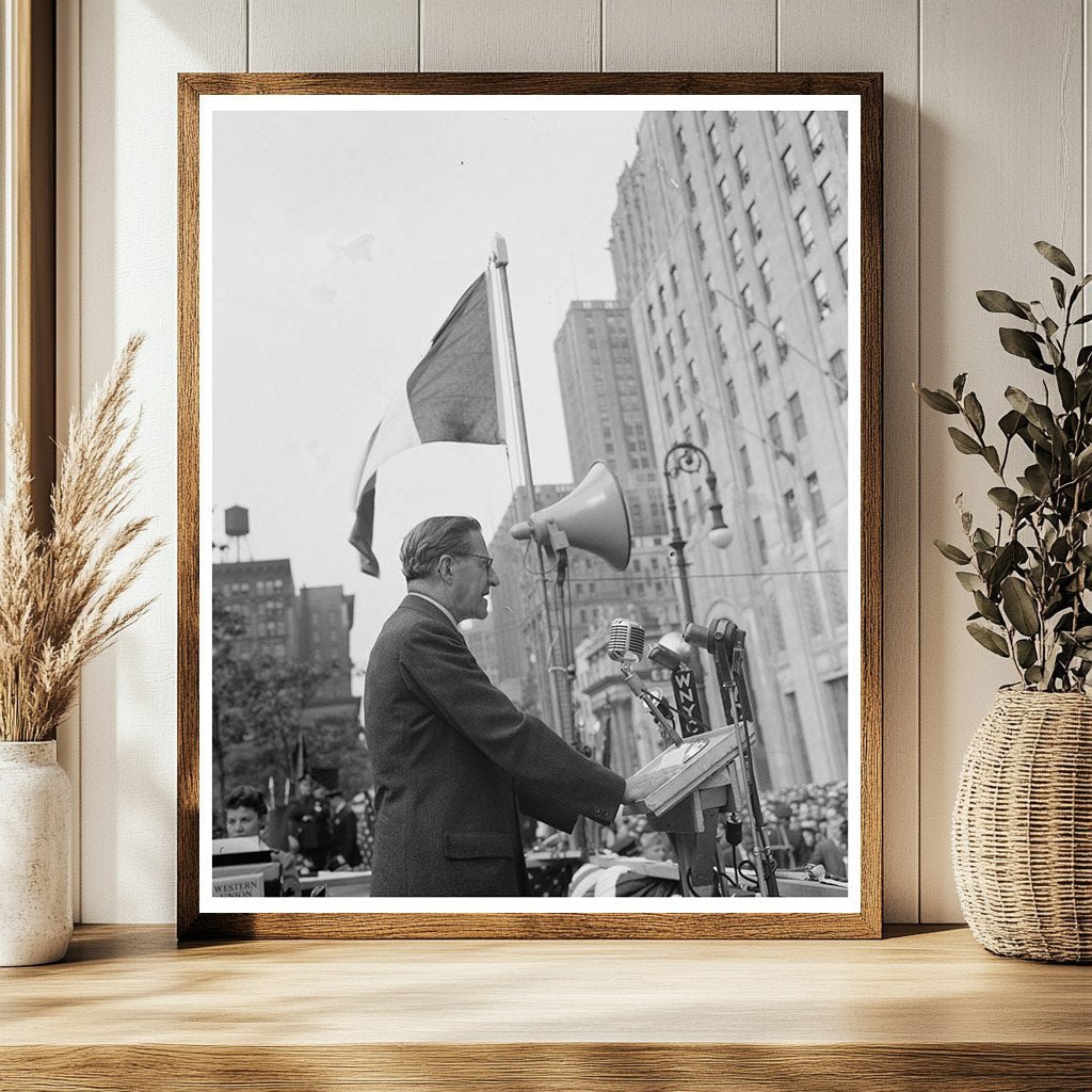 Rabbi Stephen S. Wise at D - Day Rally New York 1944 - Available at KNOWOL