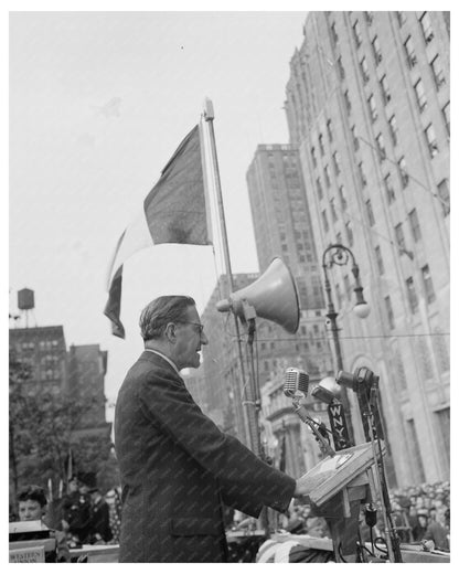 Rabbi Stephen S. Wise at D - Day Rally New York 1944 - Available at KNOWOL