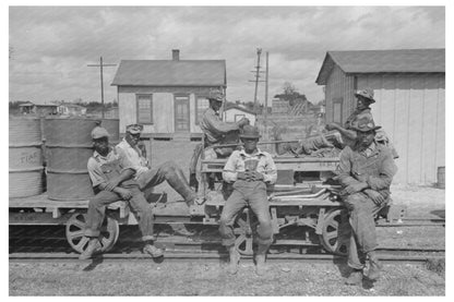 Railroad Workers in Port Barre Louisiana October 1938 - Available at KNOWOL