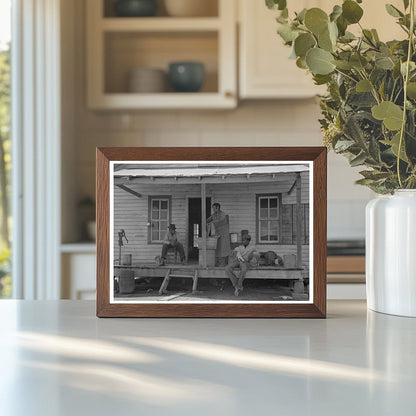 Rear Porch of Cabin in Southeast Missouri 1938 - Available at KNOWOL