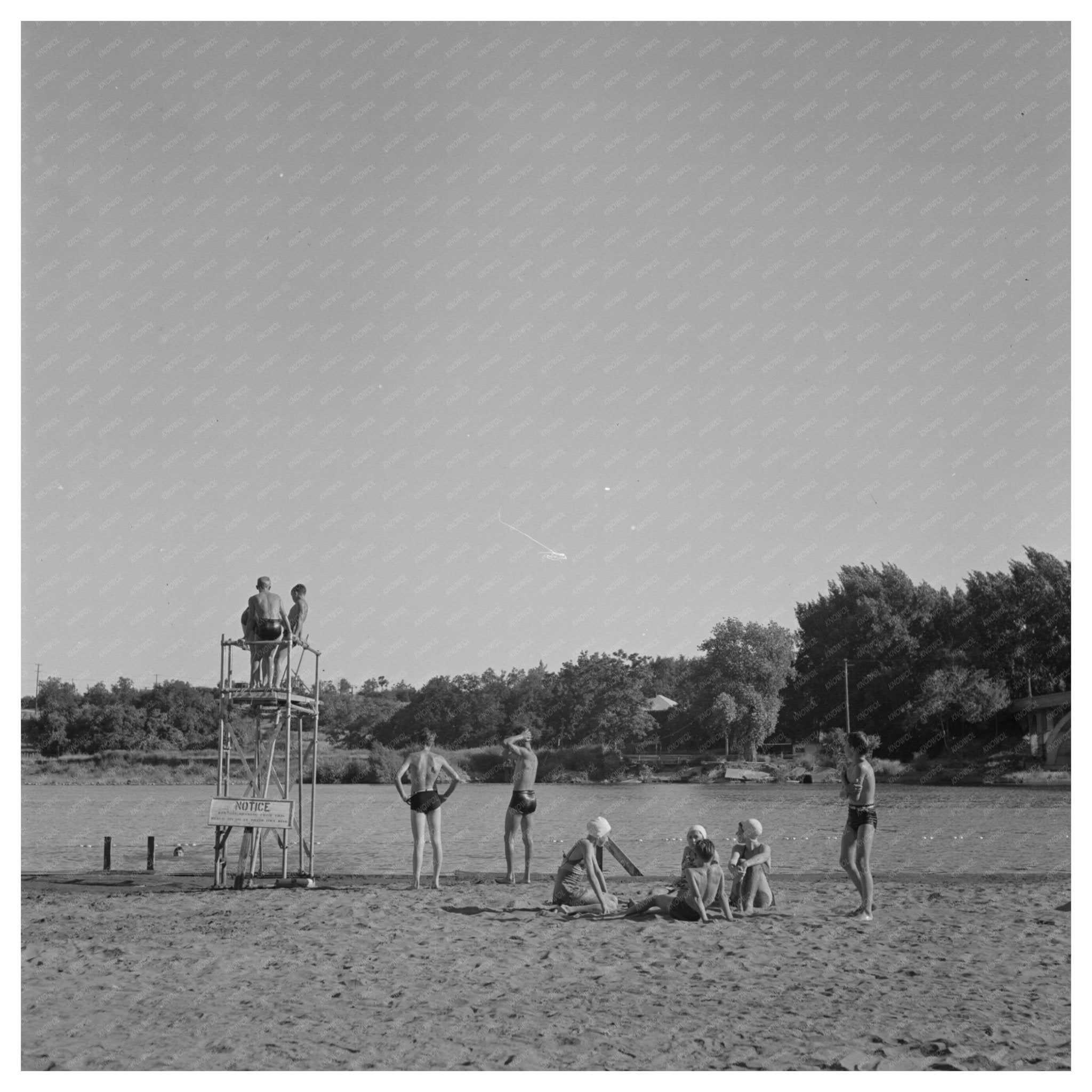 Redding California Municipal Beach June 1942 Image - Available at KNOWOL