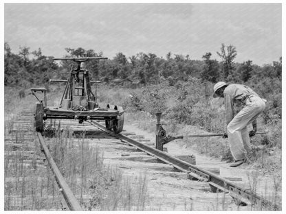 Removal of Railroad Tracks in Careyville Florida 1937 - Available at KNOWOL