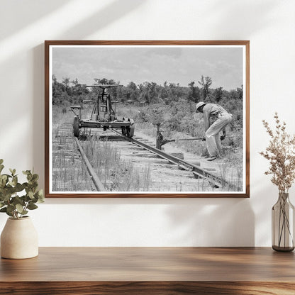 Removal of Railroad Tracks in Careyville Florida 1937 - Available at KNOWOL