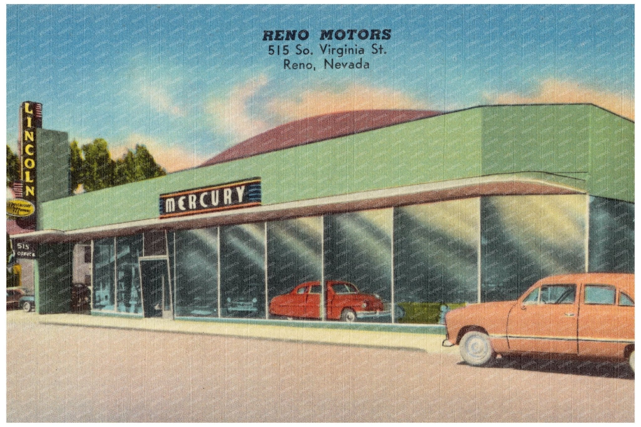 Reno Motors Vintage Postcard 1930 - 1945 - Available at KNOWOL