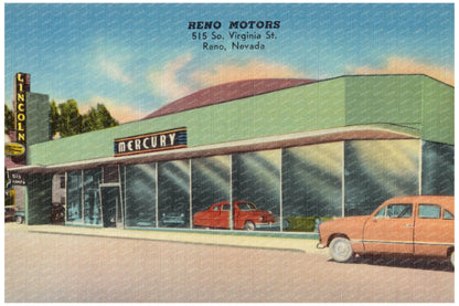Reno Motors Vintage Postcard 1930 - 1945 - Available at KNOWOL