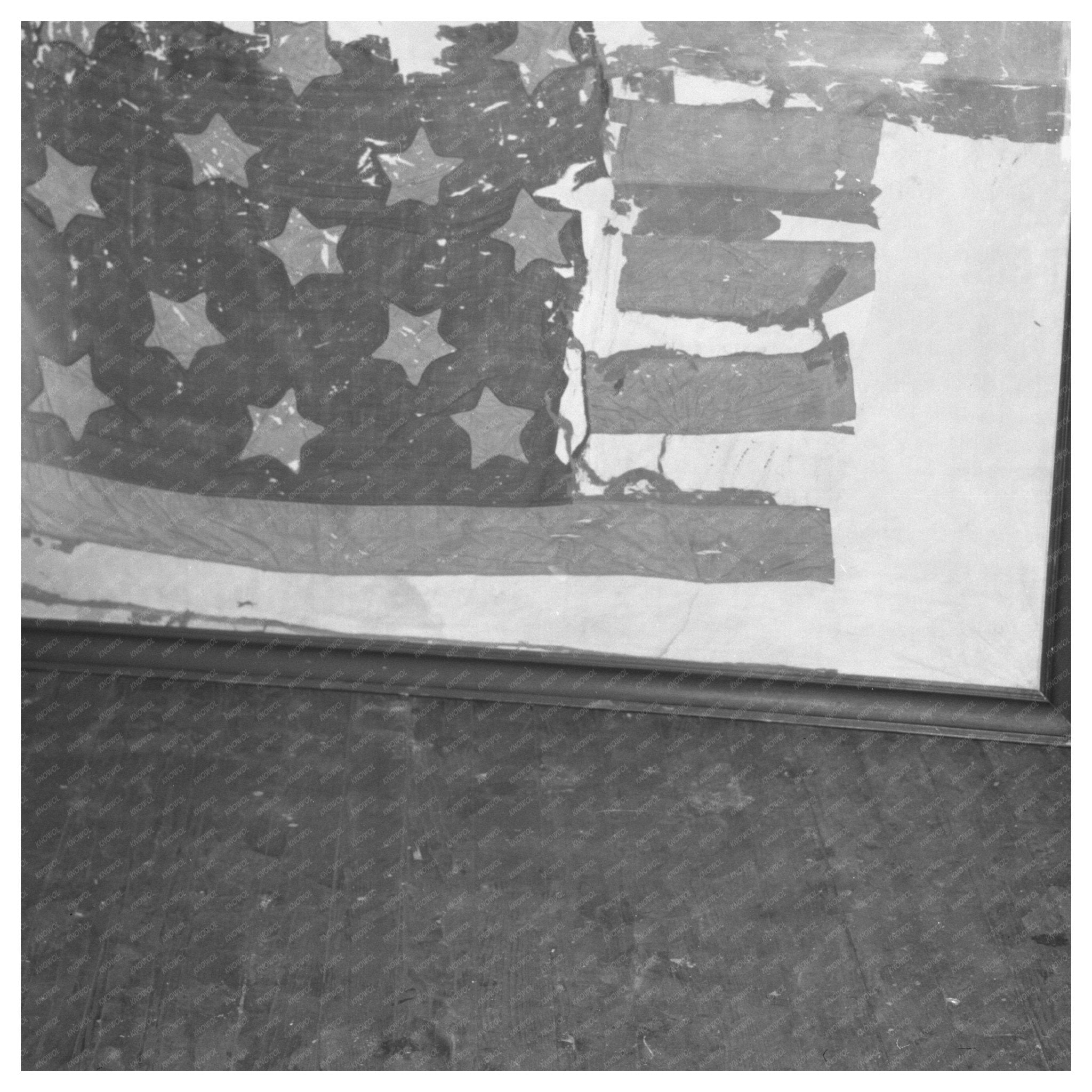 Revolutionary War Flag from 1937 Photo in Illinois - Available at KNOWOL