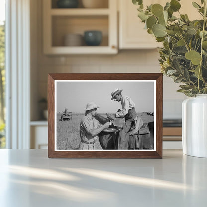 Rice Farmer Drinks Water on Louisiana Farm September 1938 - Available at KNOWOL