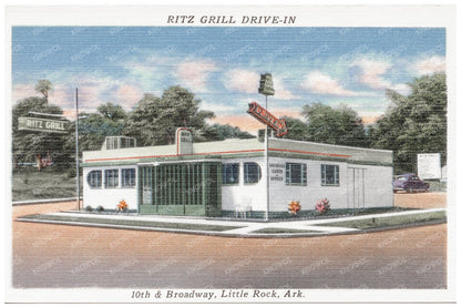 Ritz Grill Drive - in Postcard 1930 - 1945 - Available at KNOWOL