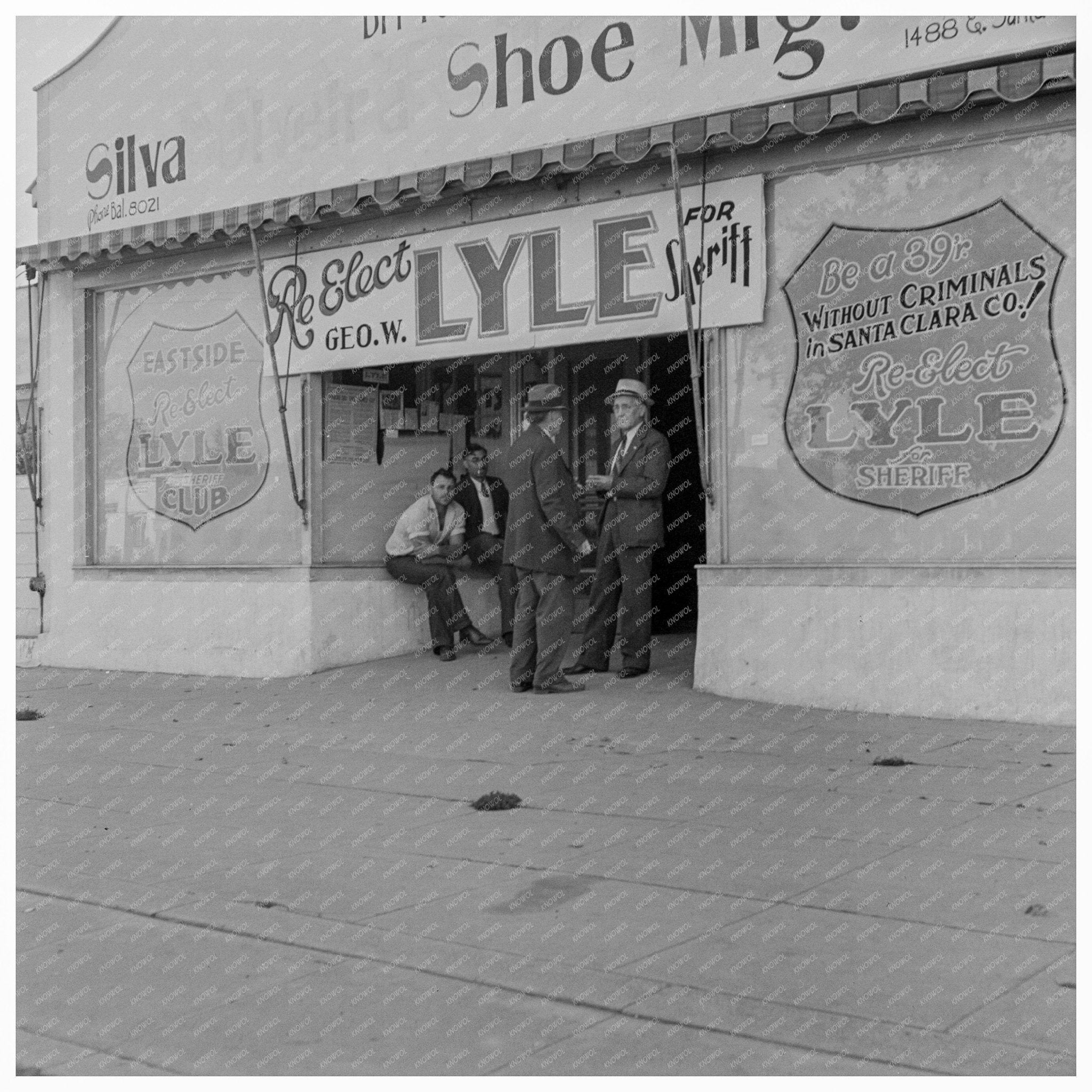 Roadside Election Campaign Scene Santa Clara 1938 - Available at KNOWOL