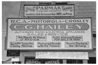 Robstown Texas Store Sign February 1939 Vintage Image - Available at KNOWOL