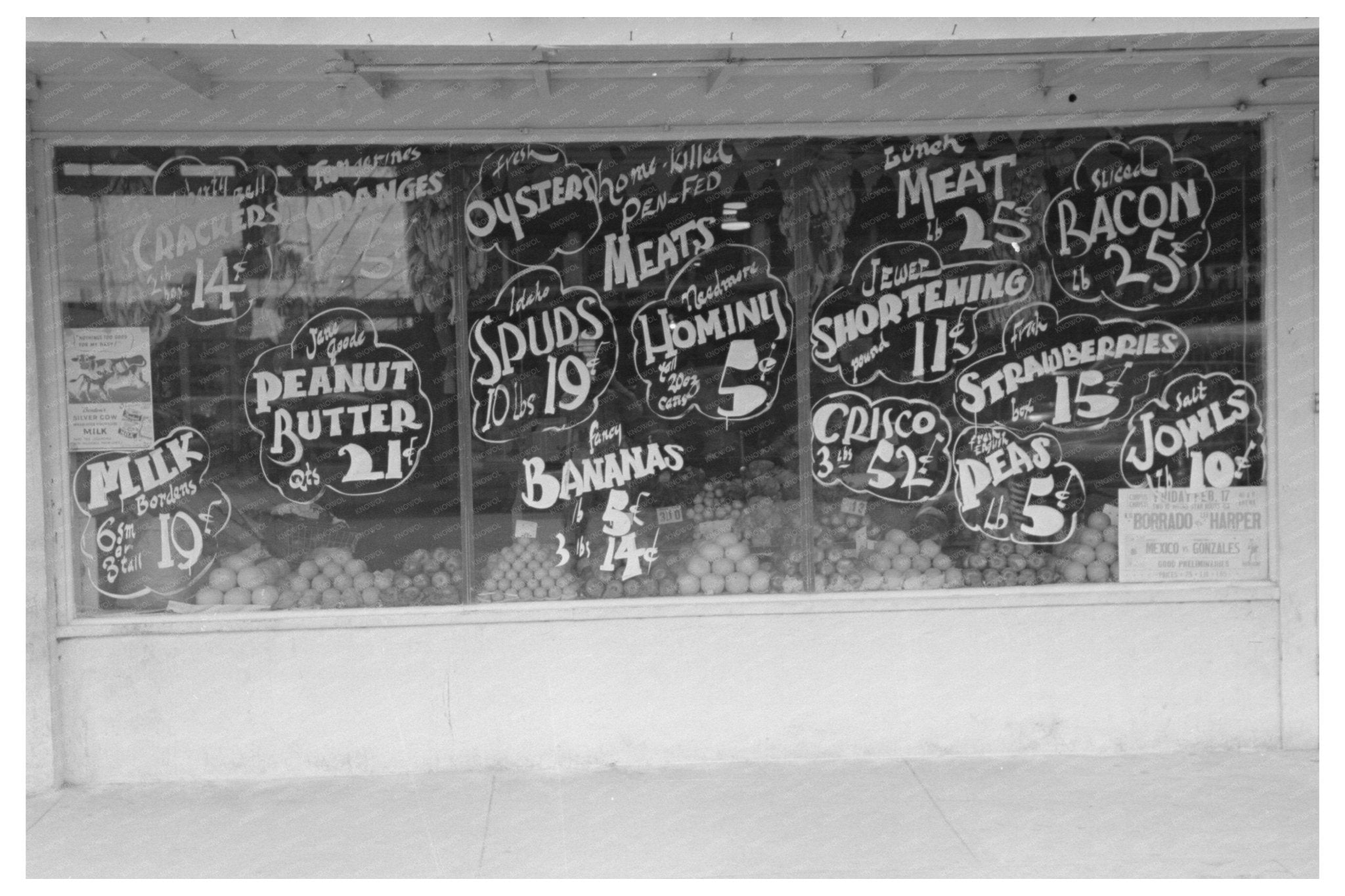 Robstown Texas Store Window February 1939 - Available at KNOWOL