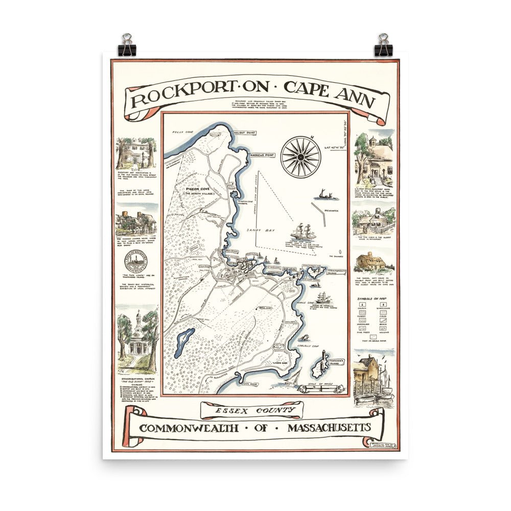 Rockport, MA 1940's Map - Available at KNOWOL