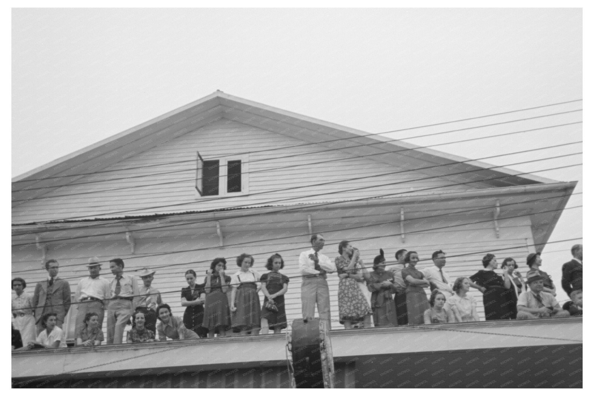 Rooftop View of National Rice Festival Parade 1938 - Available at KNOWOL