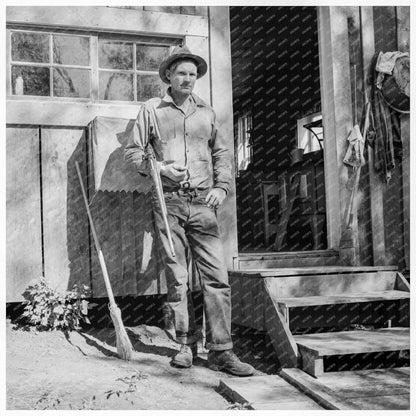 Roy Carlock at Ola Sawmill Cooperative October 1939 - Available at KNOWOL